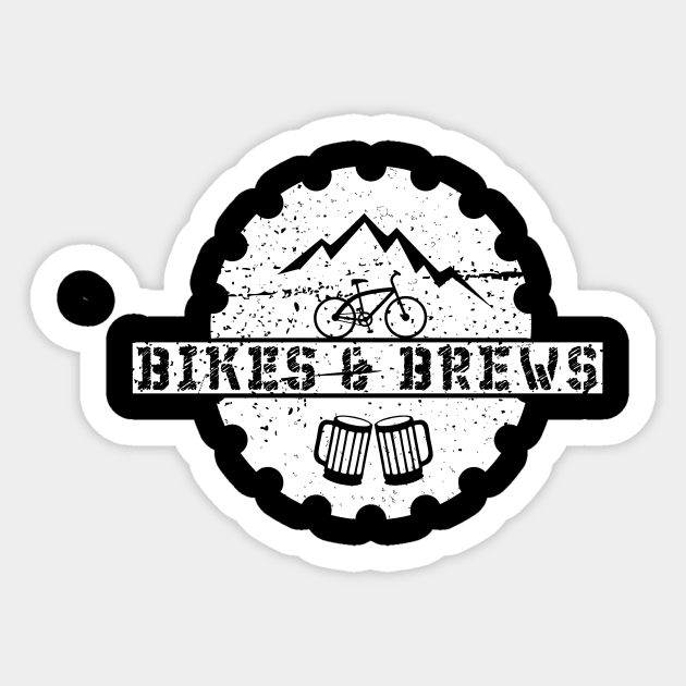 Bikes and Beers Sticker by TriHarder12